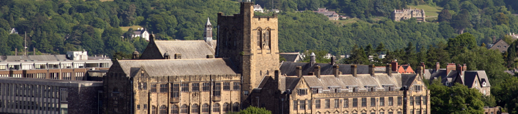 Aerial image of Bangor University